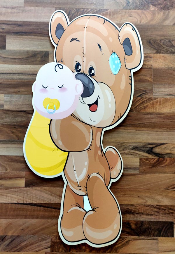 Baby-Bär mit neutralem Baby / Baby-Storch Alternative