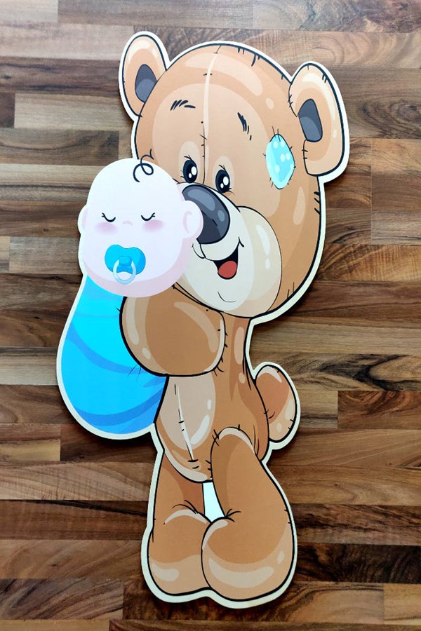 Baby-Bär mit Baby-Jungen / Baby-Storch Alternative