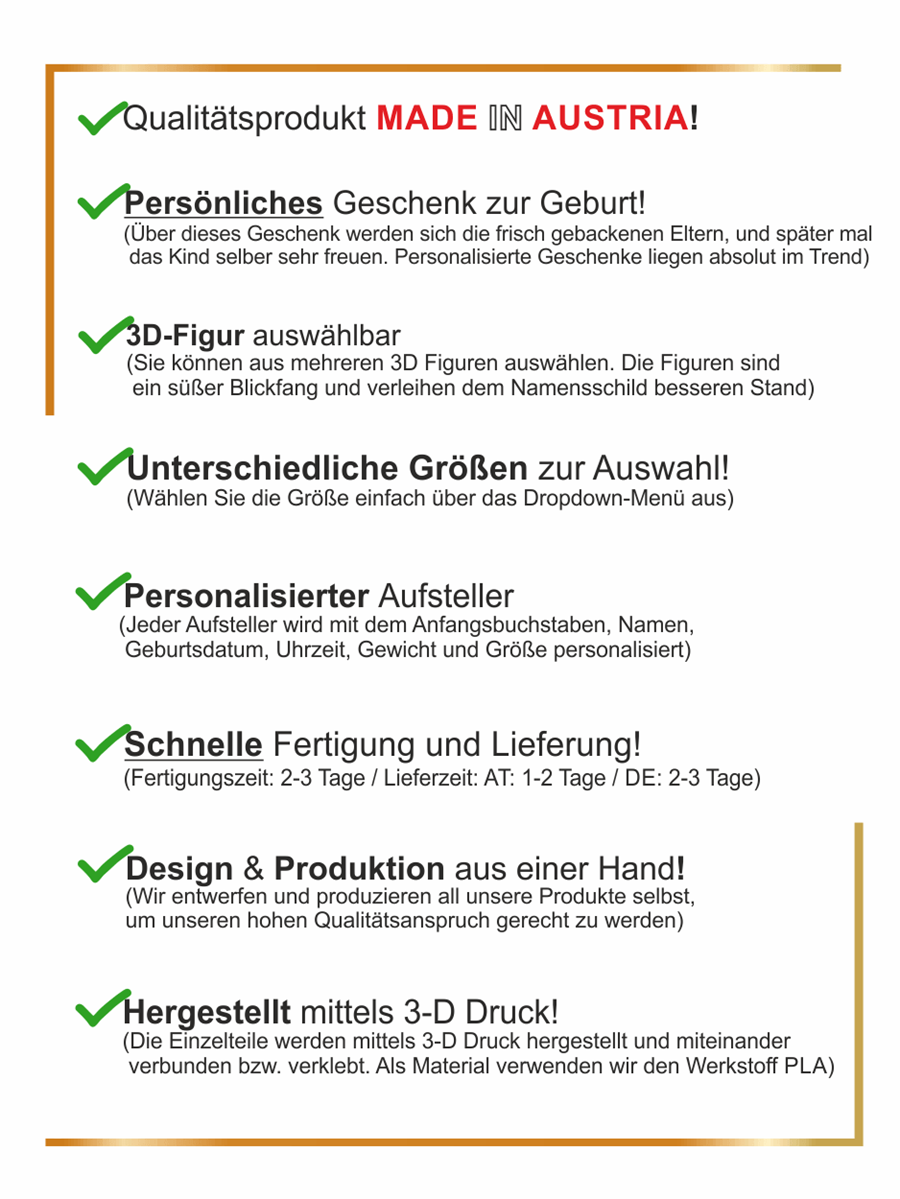 Infos zu unseren Namensaufstellern