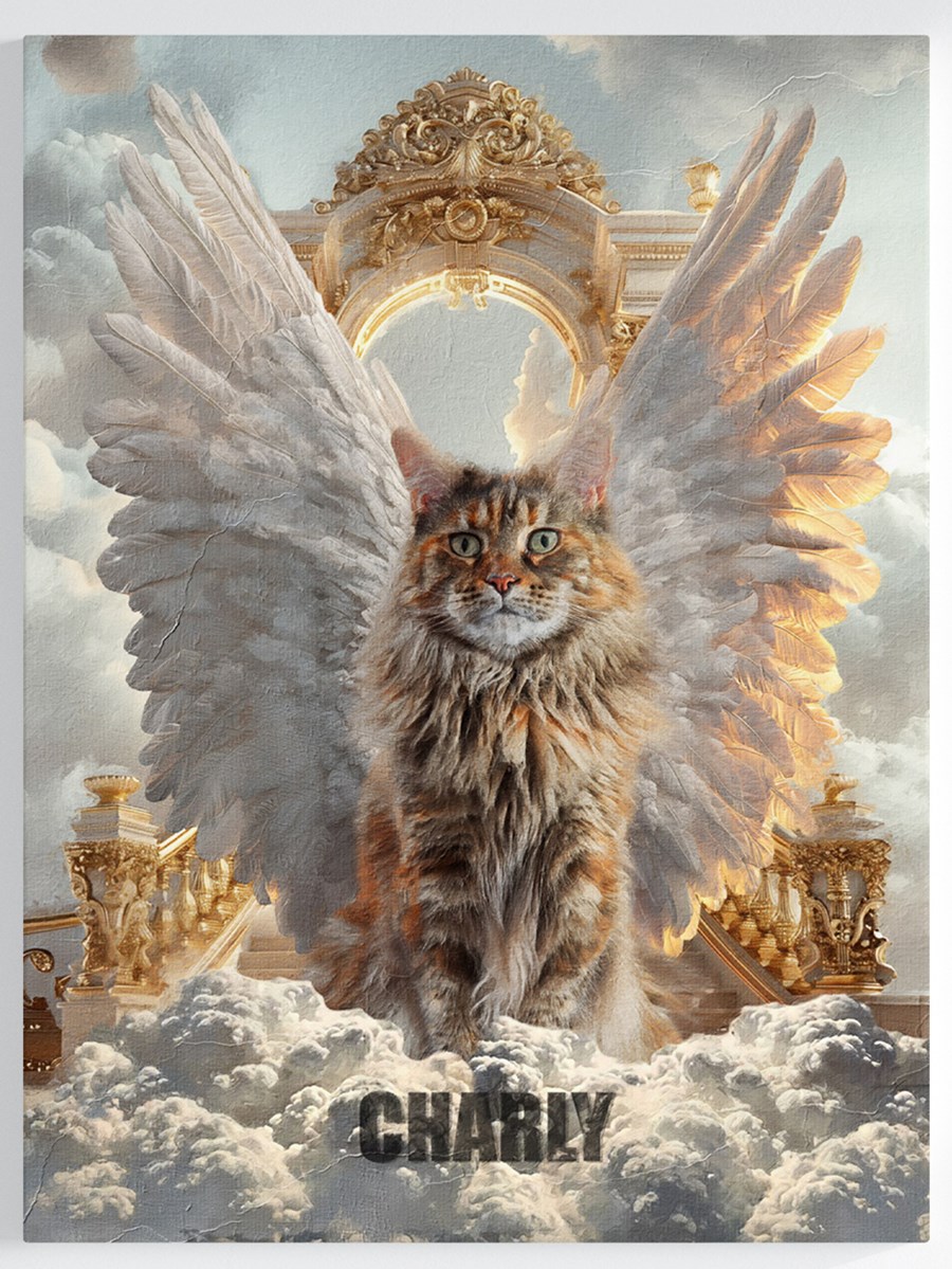 Katze mit Engelsflügel - Beispiel