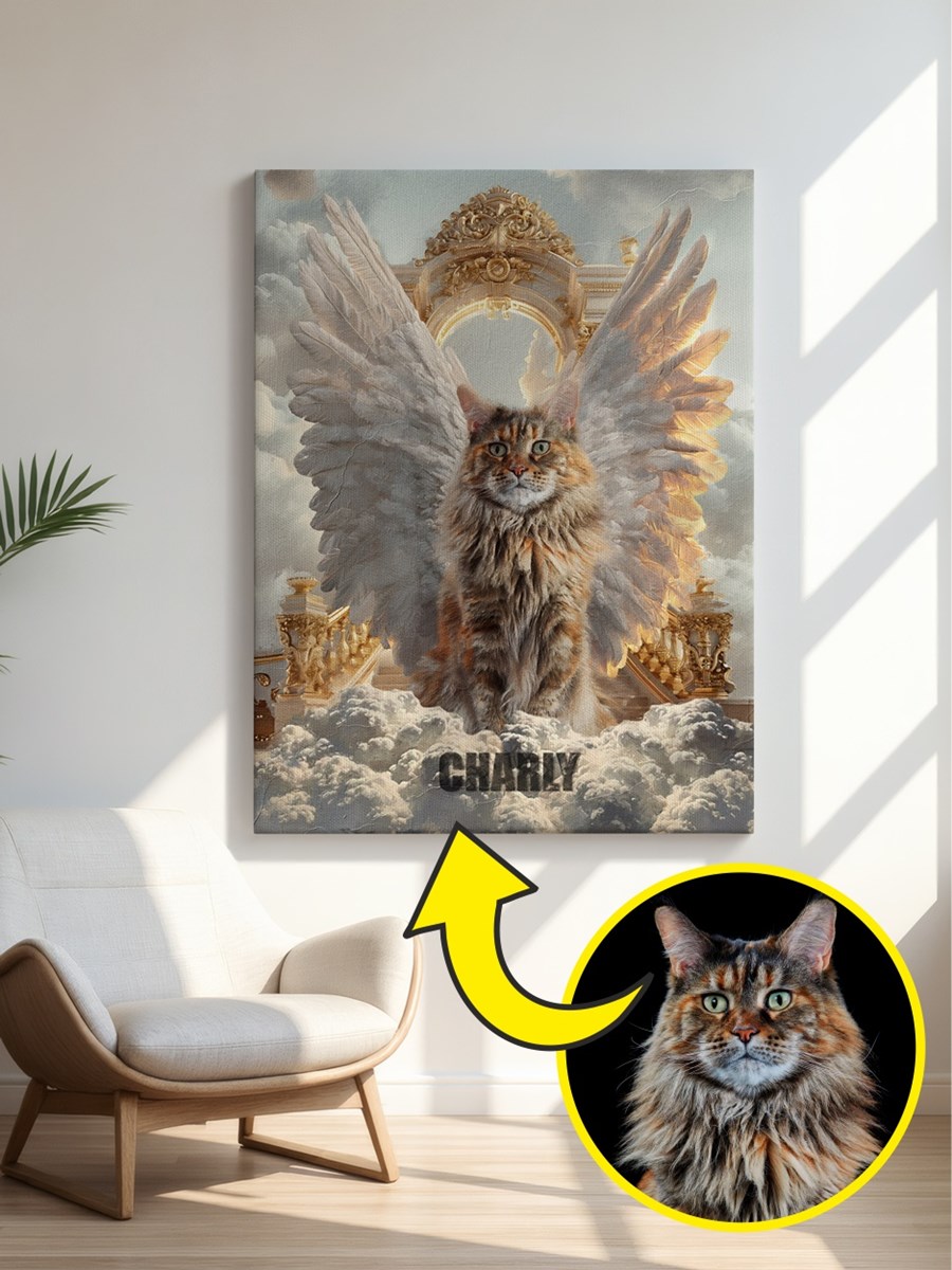 Katze mit Flügel Himmelstor - Beispiel